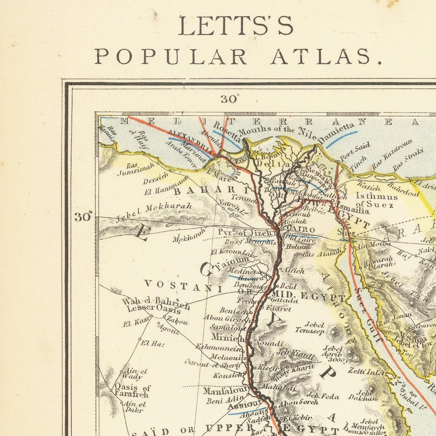 detail of the map from the top left corner