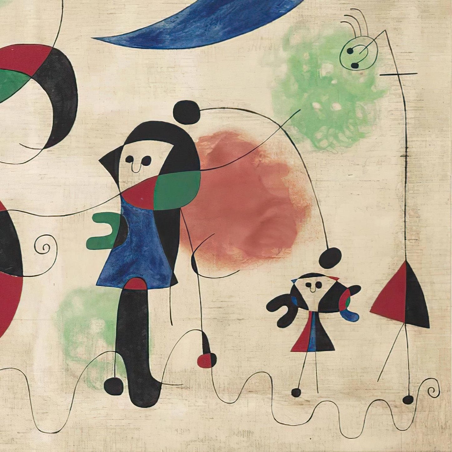detail of the fine art reproduction from the centre
