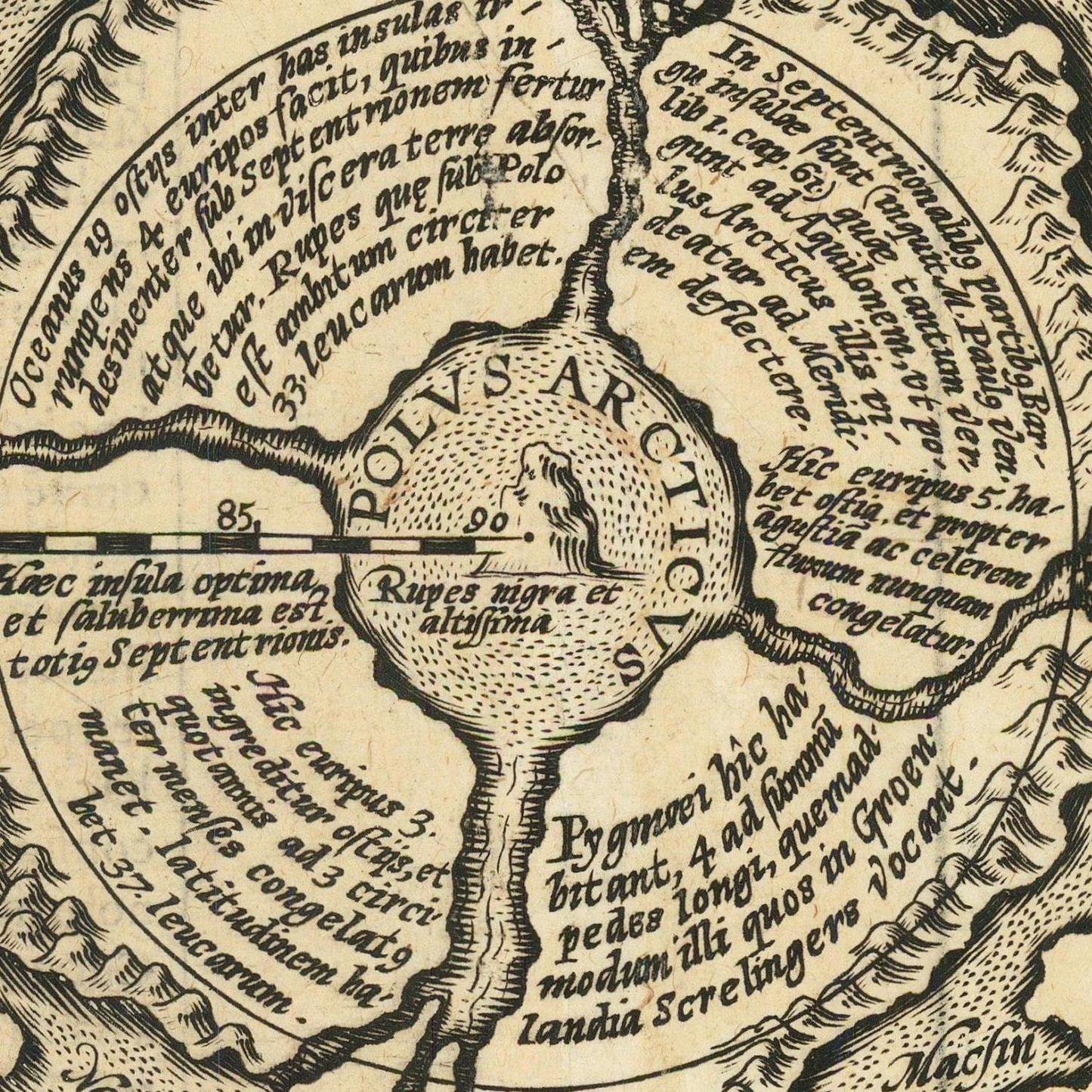 detail of the map from the centre