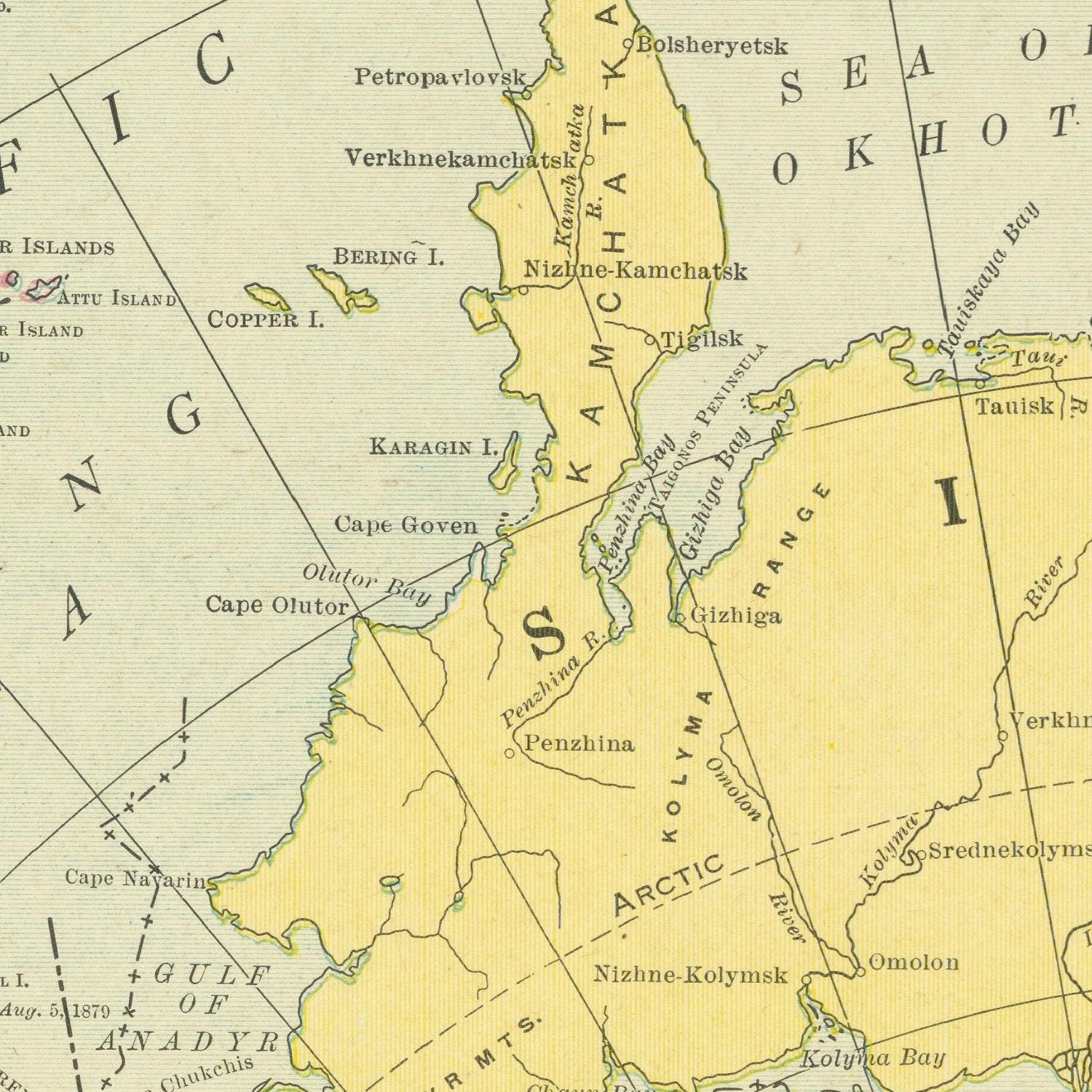 detail of the map from the centre