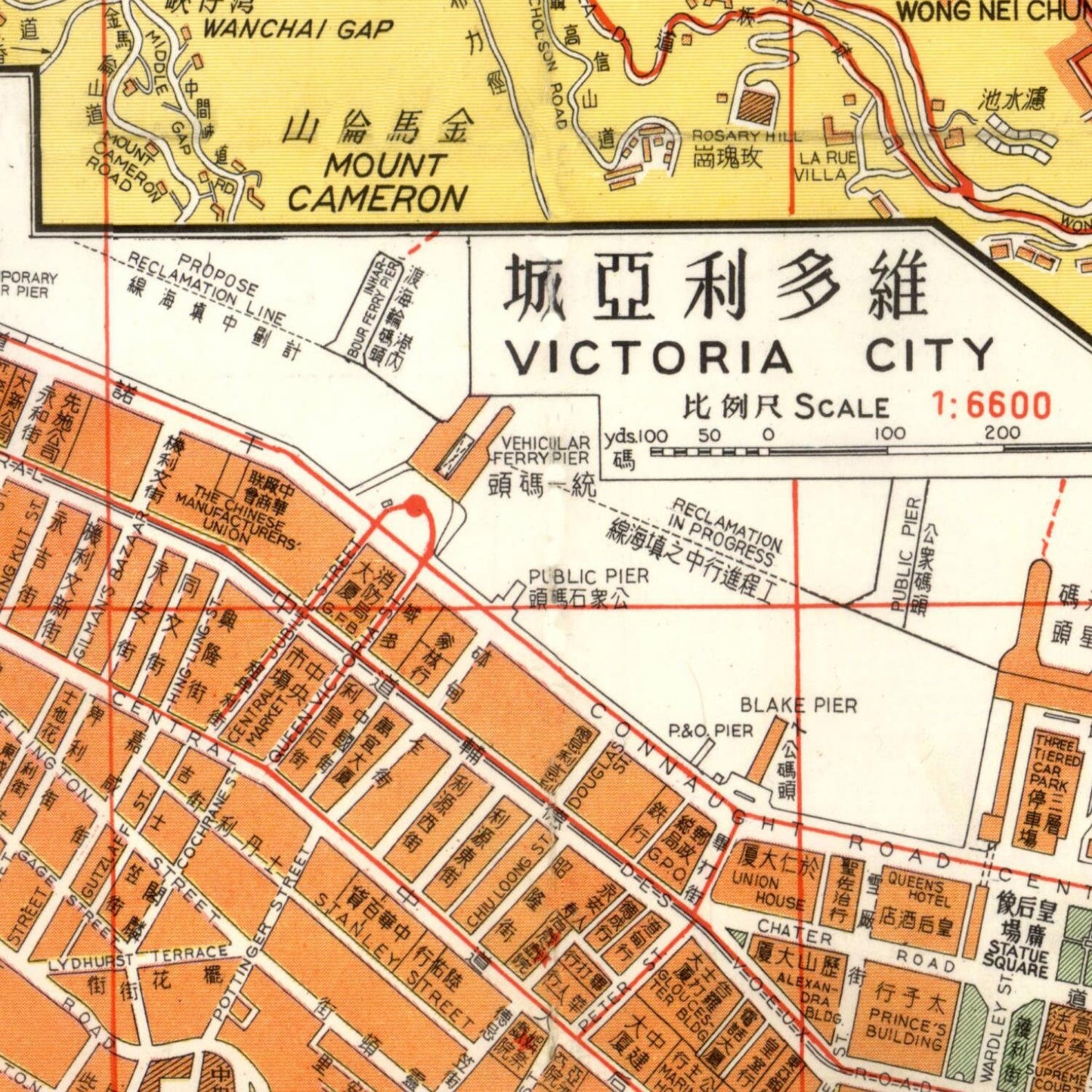 detail of the map from the centre