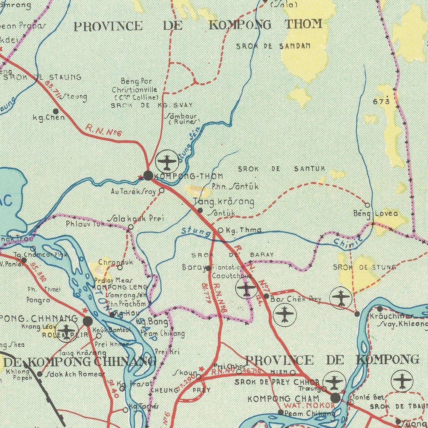 detail of the map from the centre
