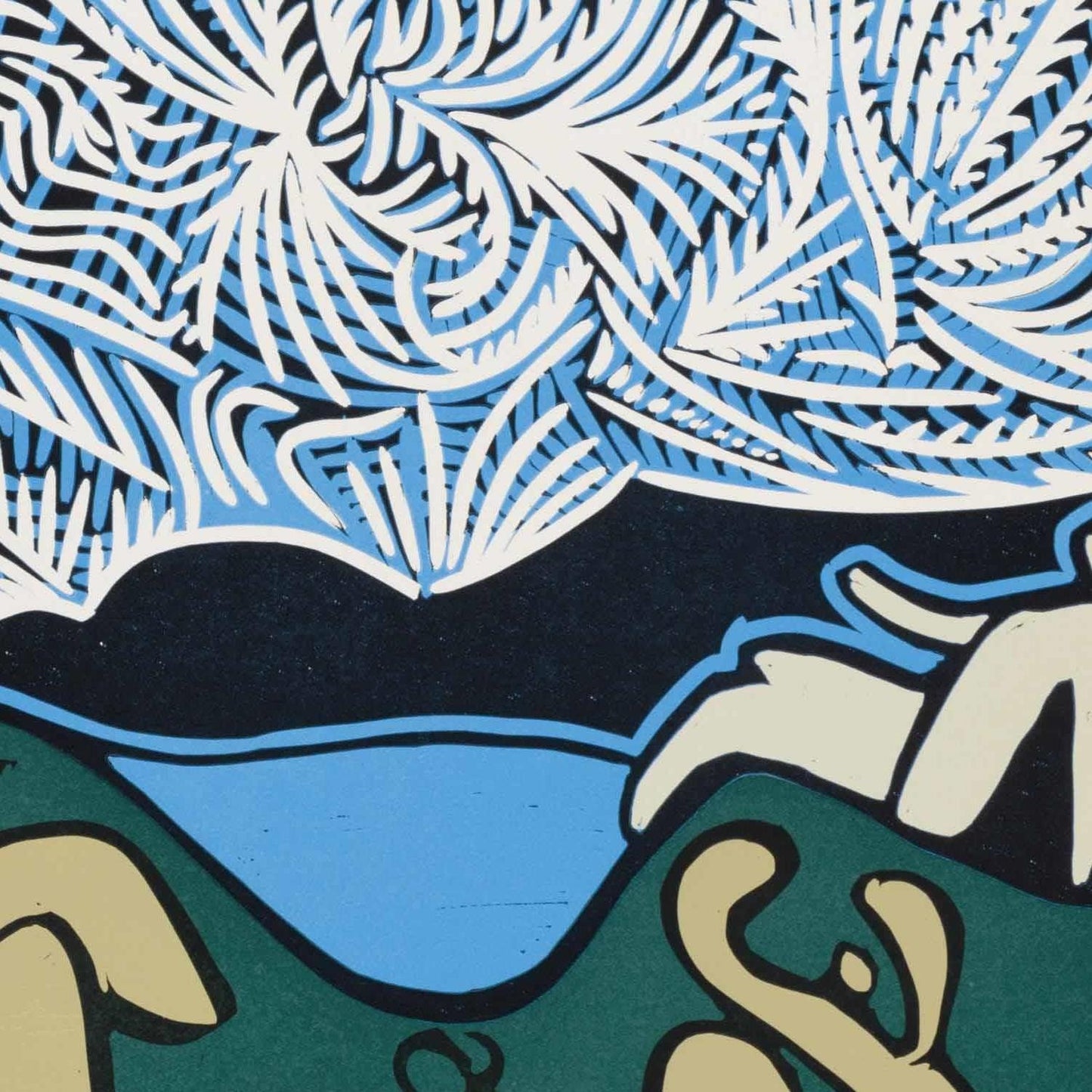 detail of the fine art reproduction from the centre