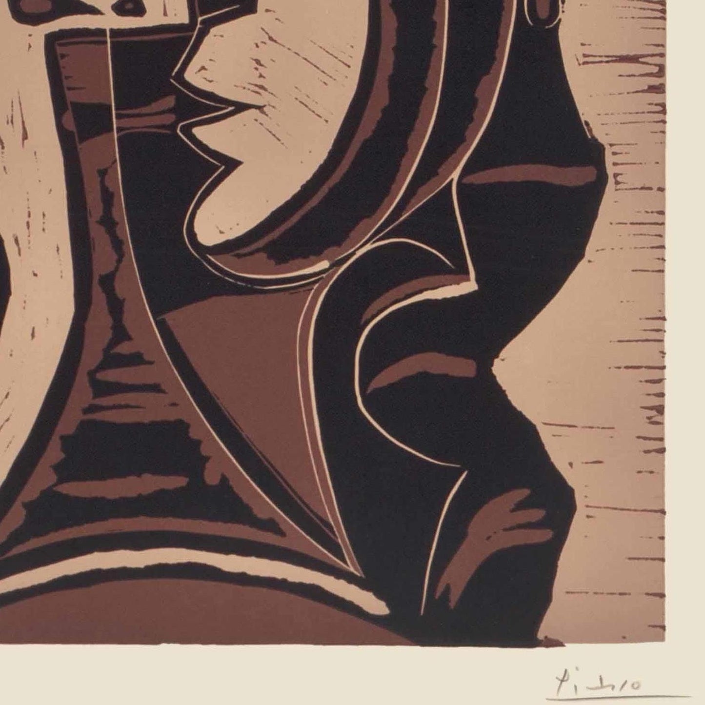 detail of the fine art reproduction from the bottom right corner