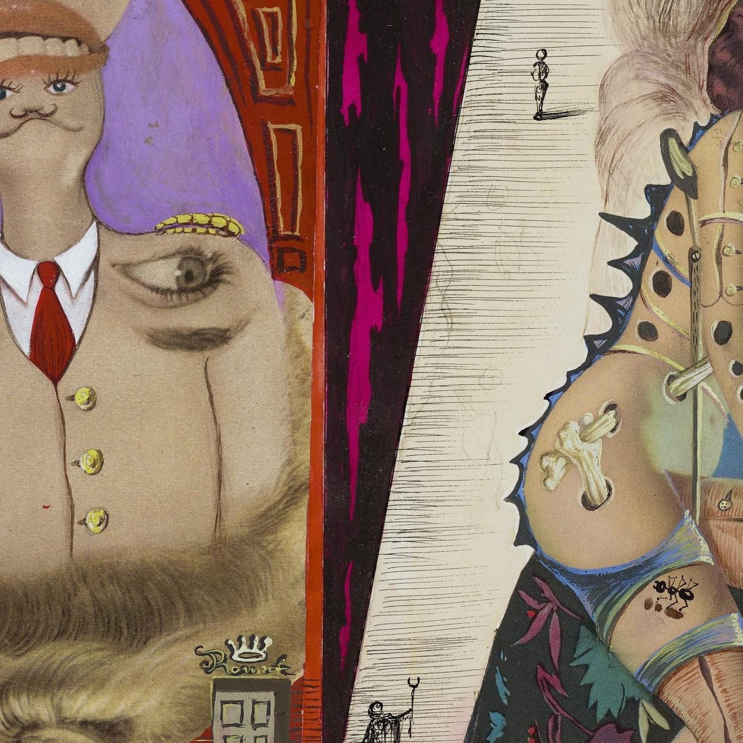 detail of the fine art reproduction from the centre