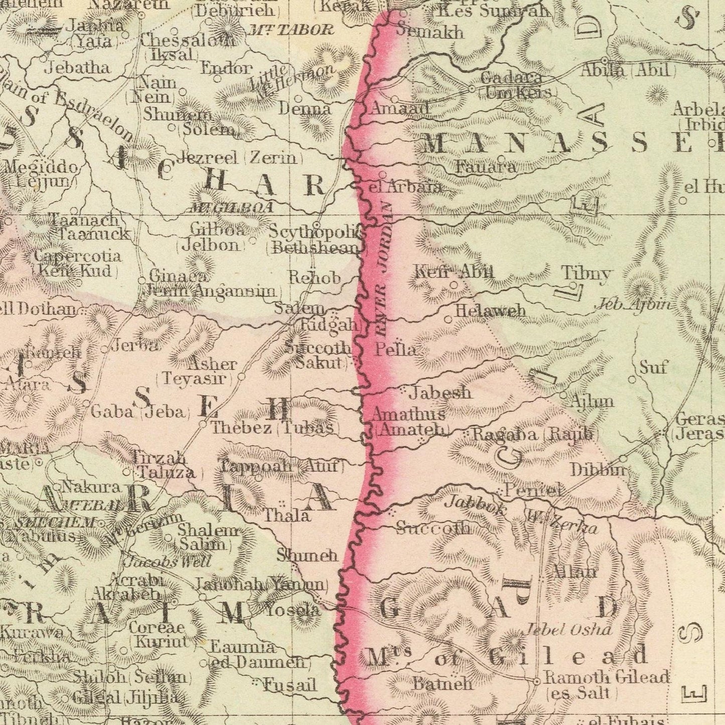 detail of the map from the centre