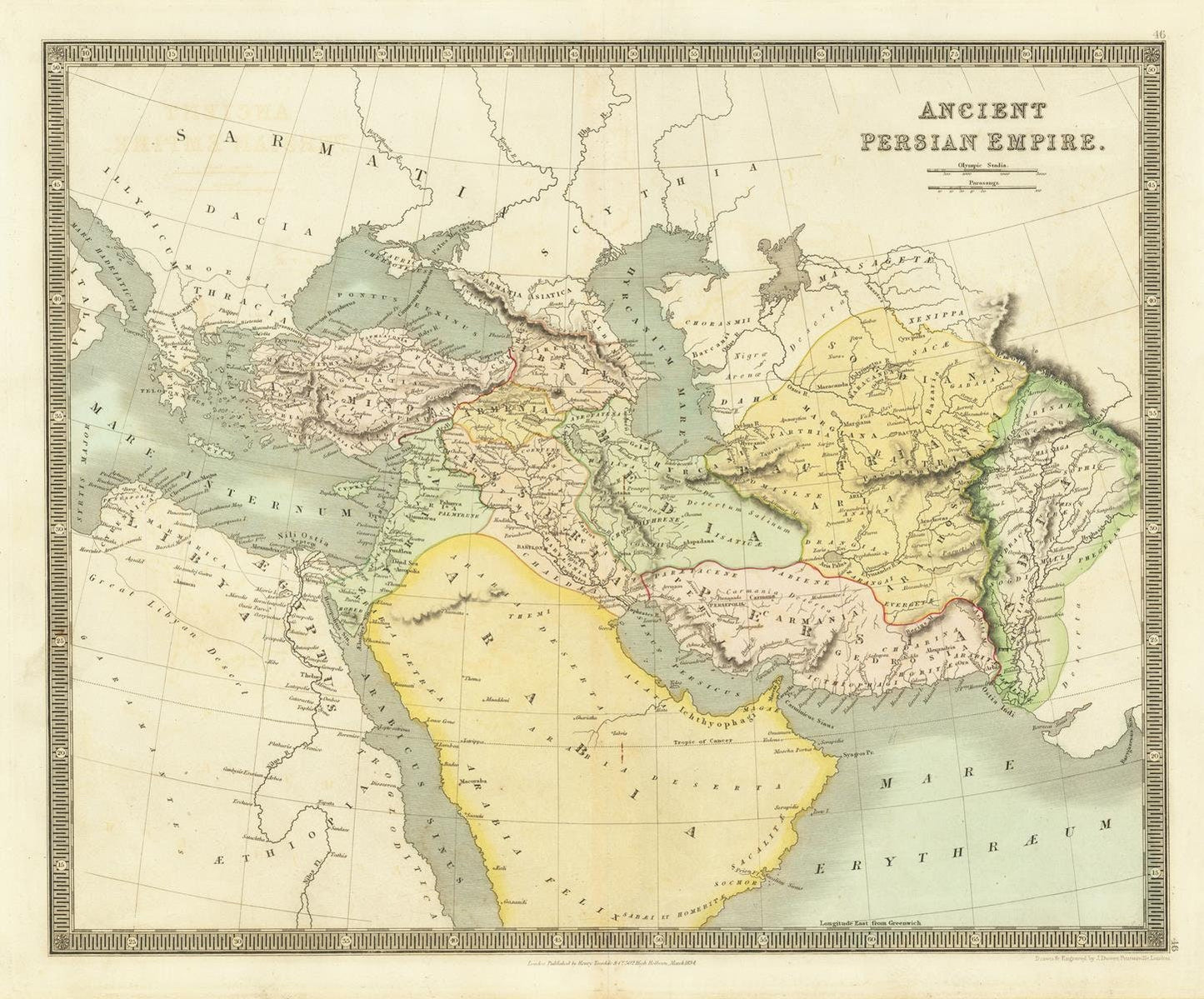 presentation of the map reproduction without a frame