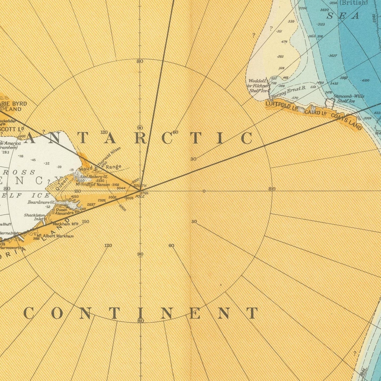 detail of the map from the centre