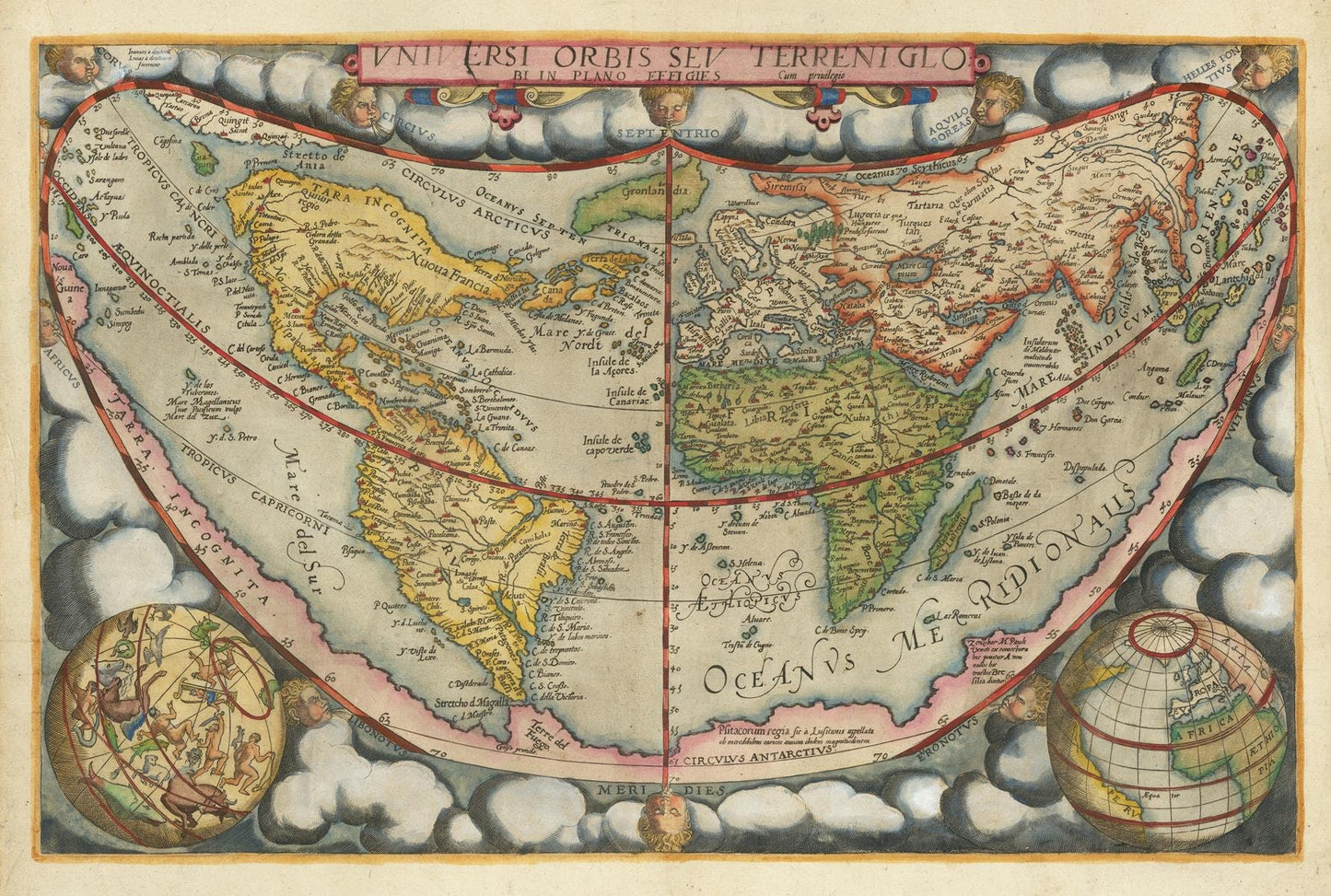 presentation of the map reproduction without a frame
