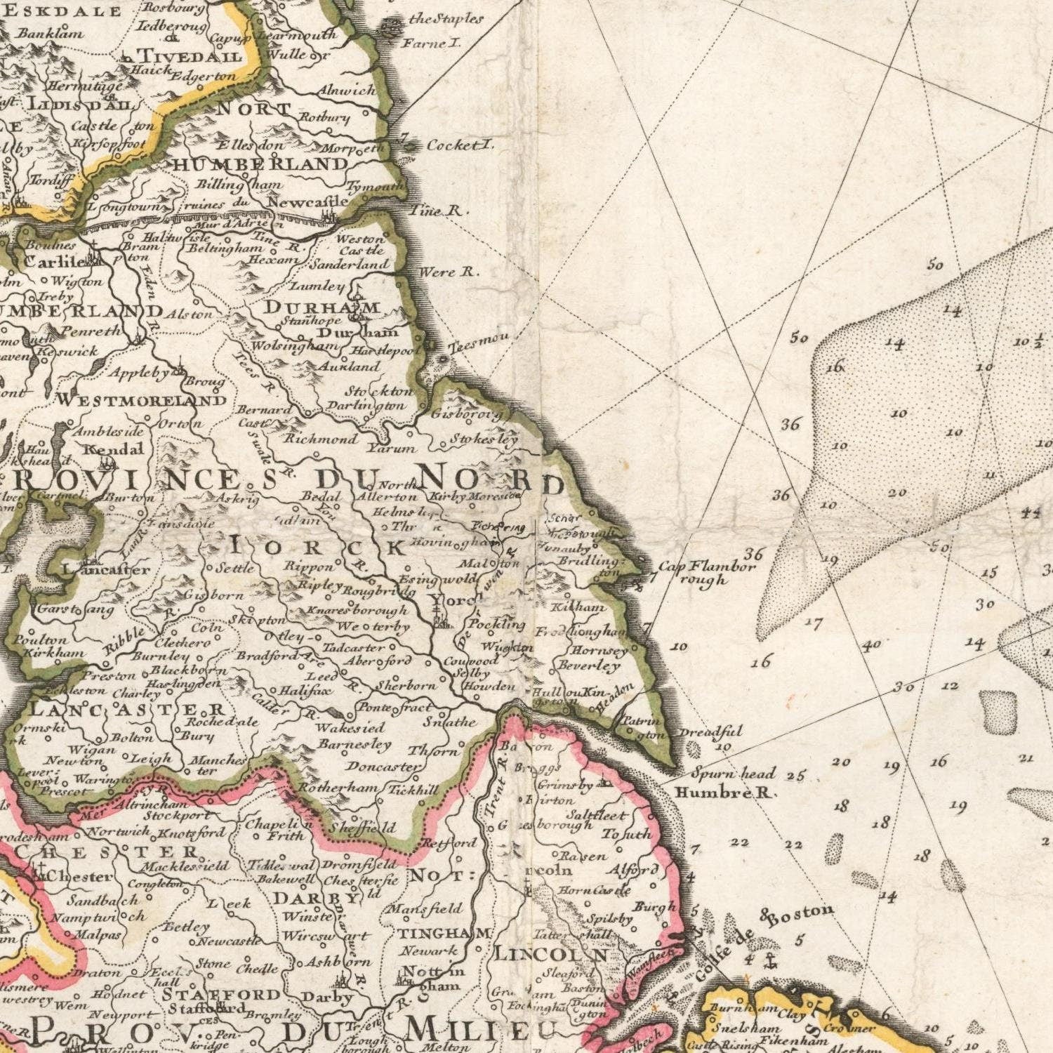 detail of the map from the centre