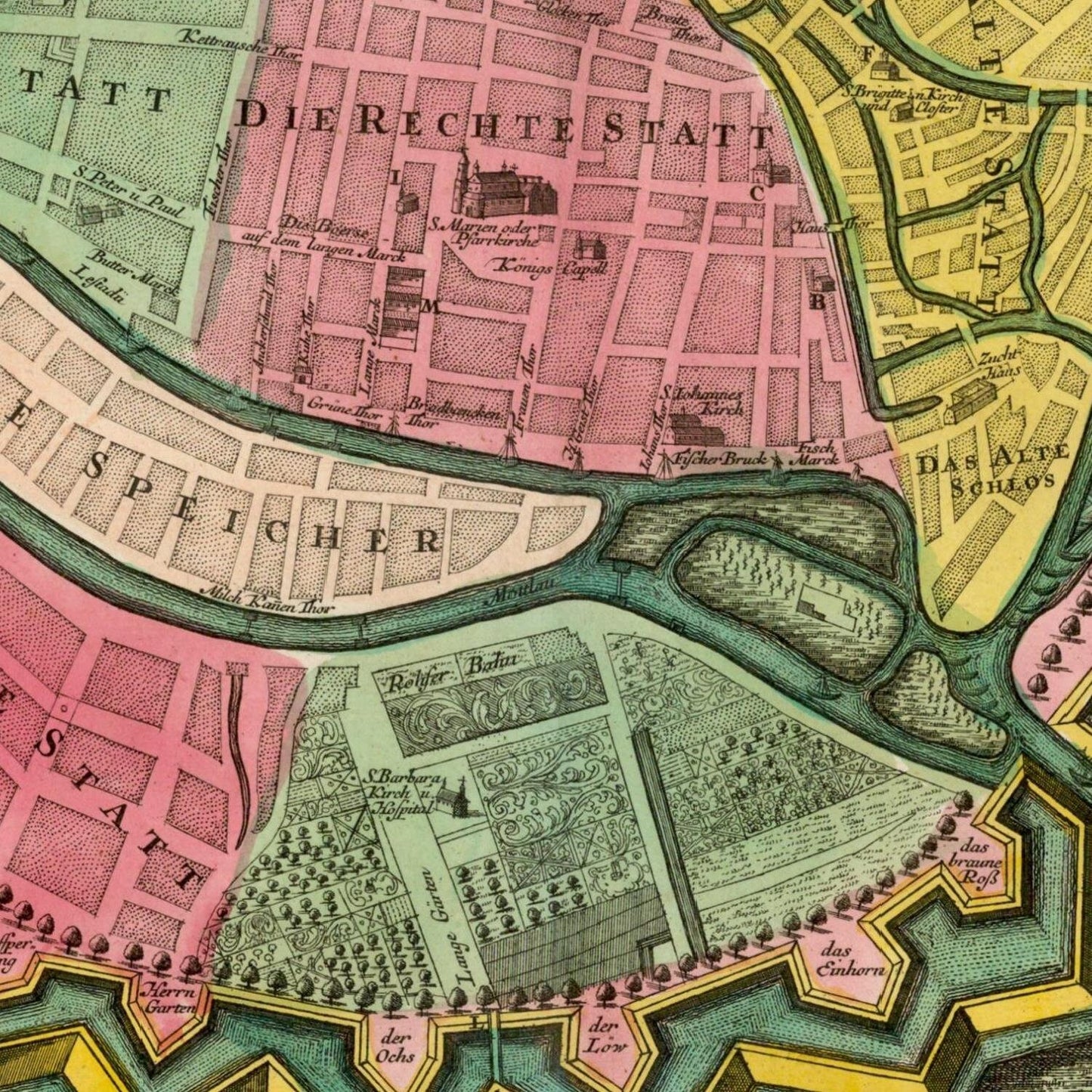 detail of the map from the centre