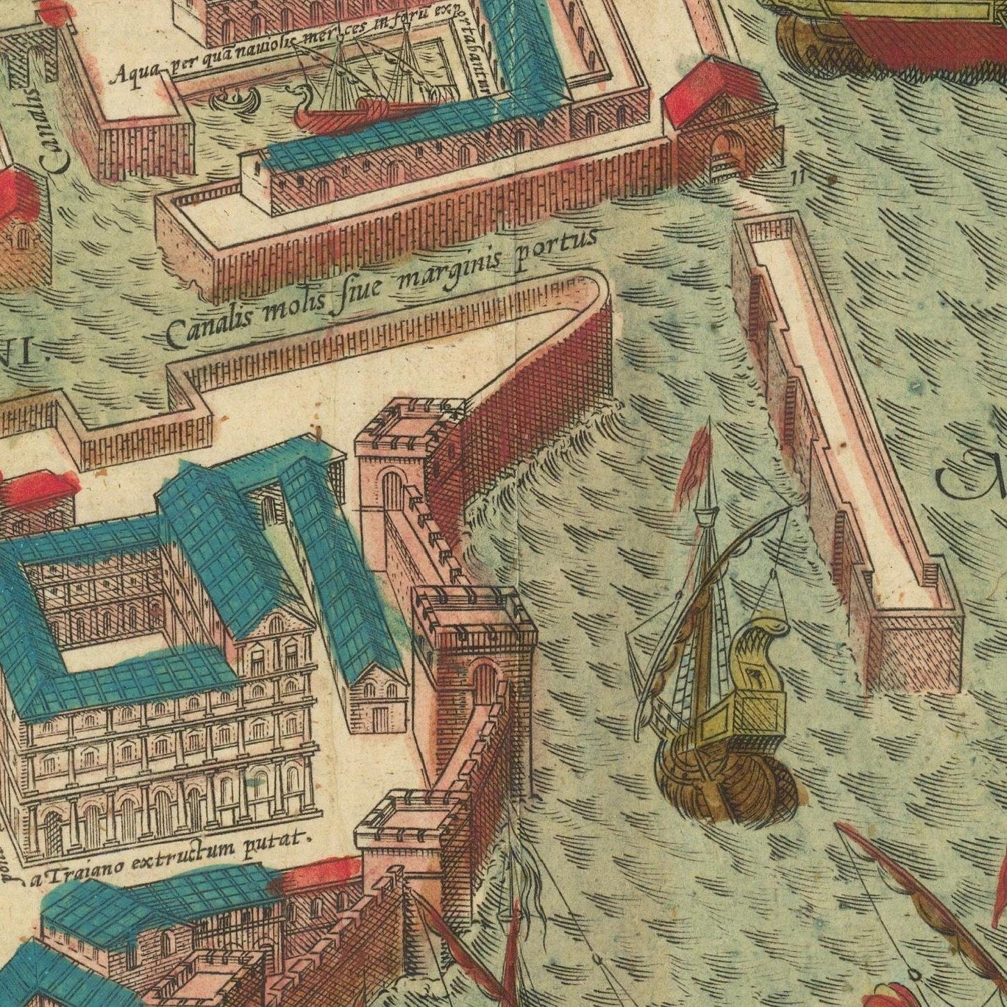 detail of the map from the centre
