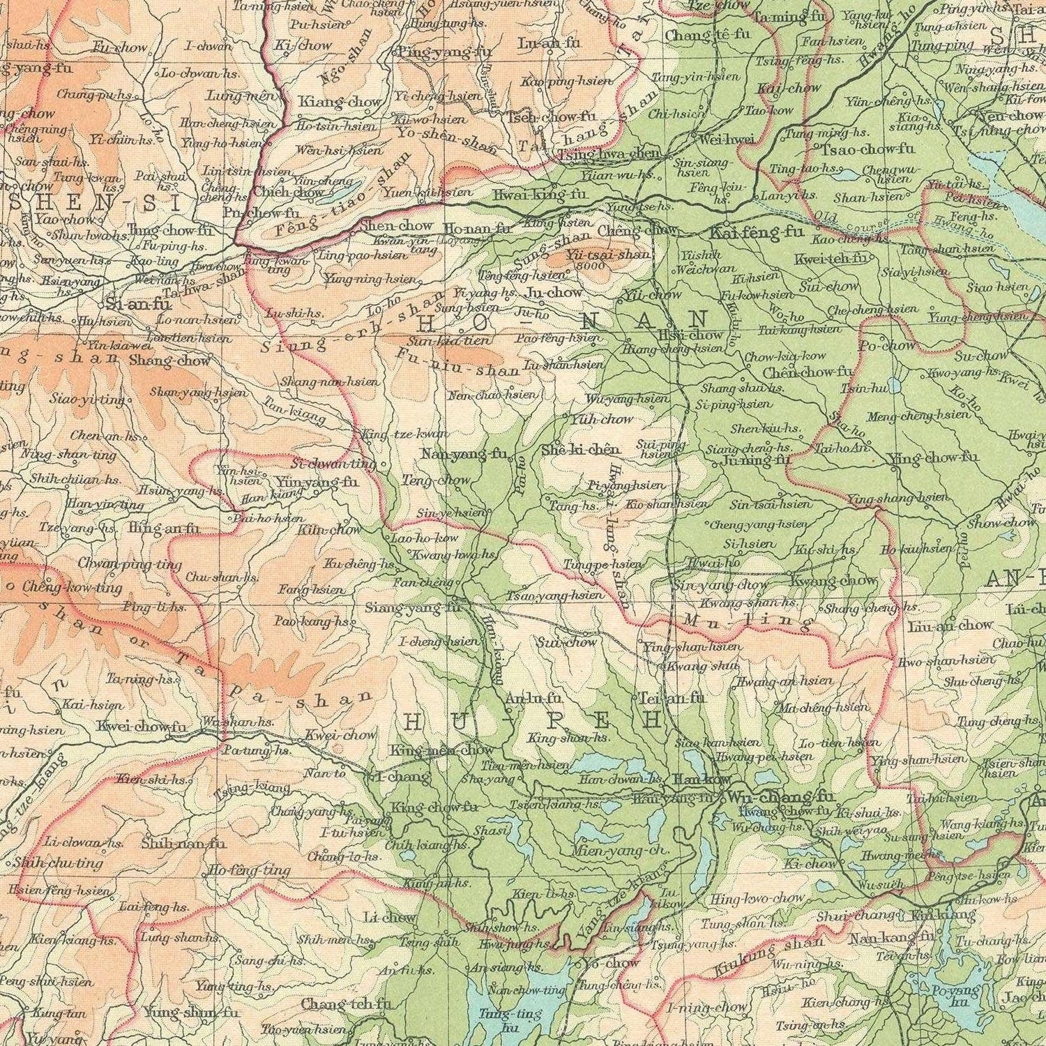 detail of the map from the centre