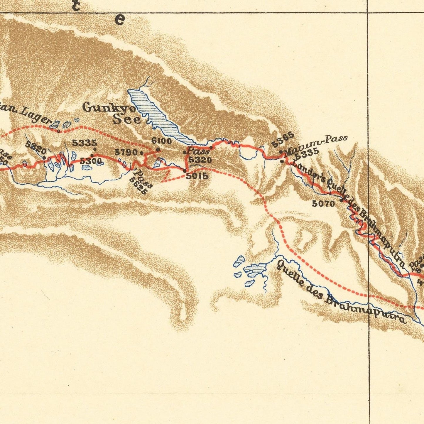 detail of the map from the centre