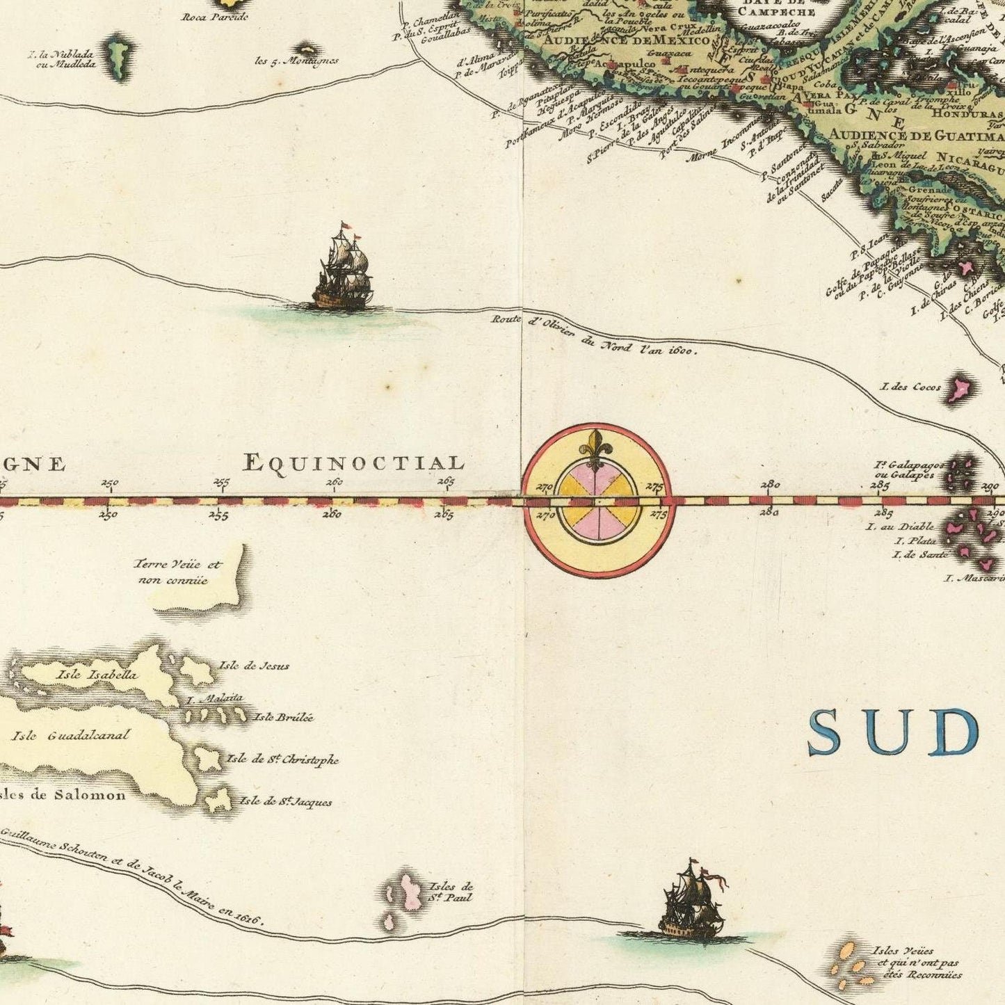 detail of the map from the centre