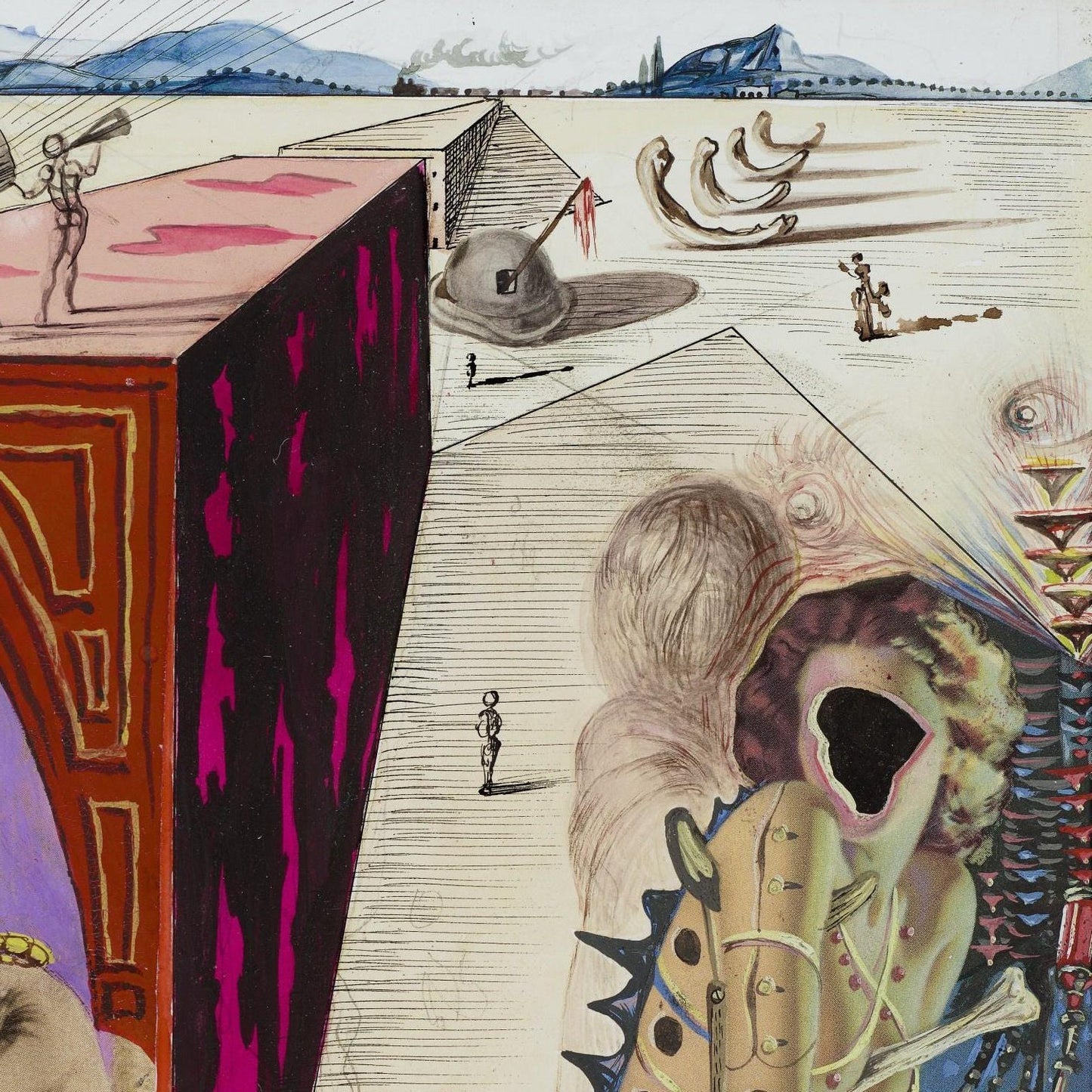 detail of the fine art reproduction from the top right corner