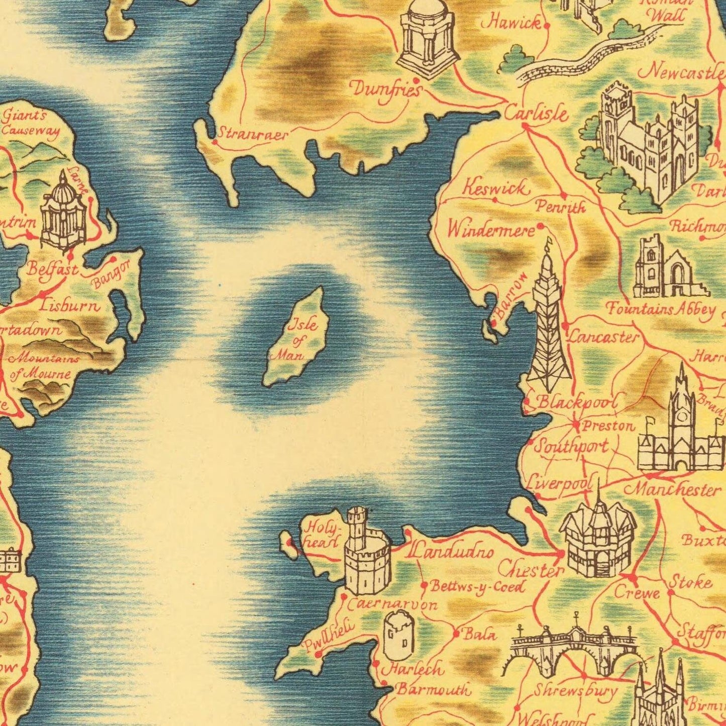 detail of the map from the centre