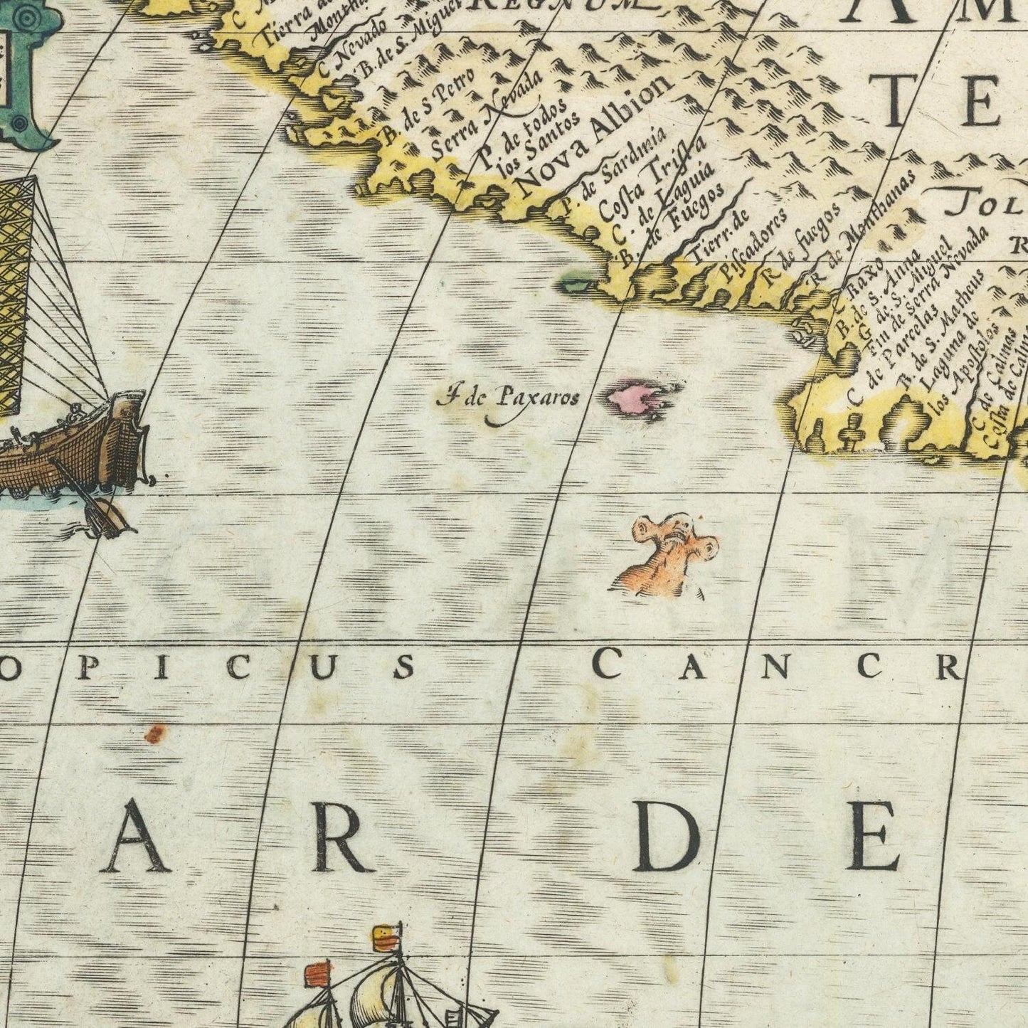 detail of the map from the centre