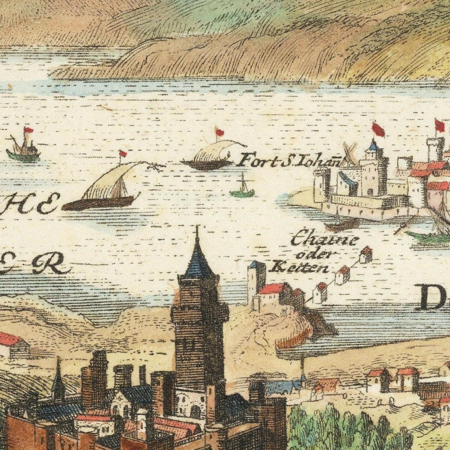 detail of the map from the centre