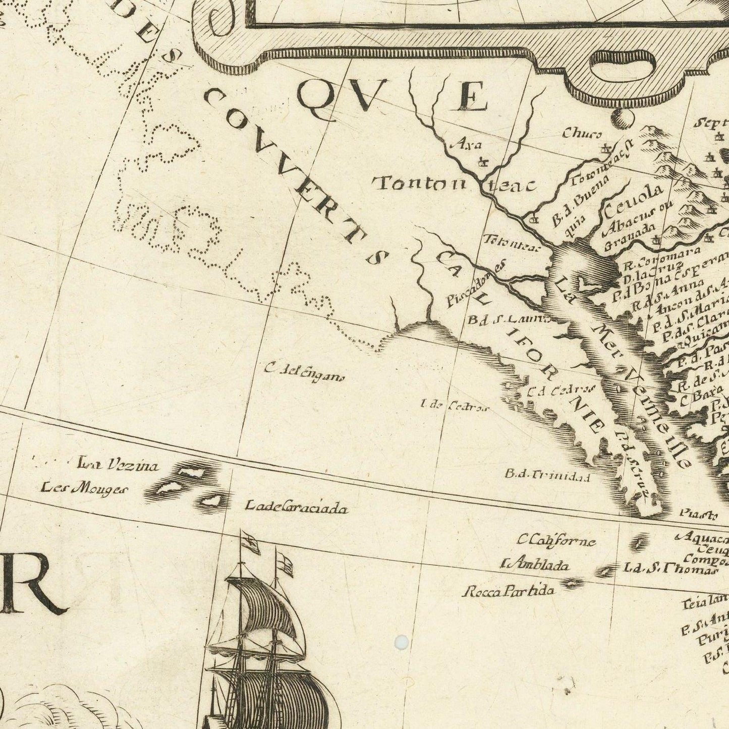detail of the map from the centre