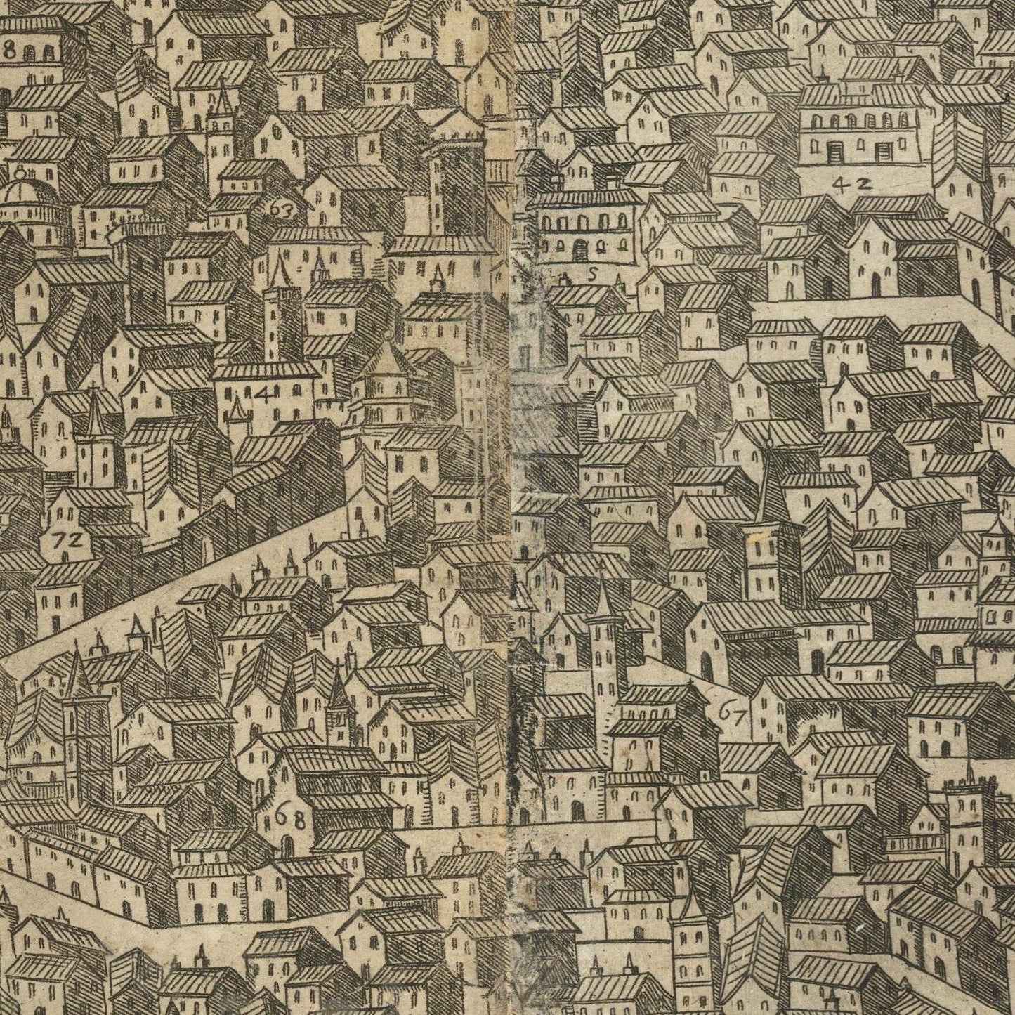detail of the map from the centre