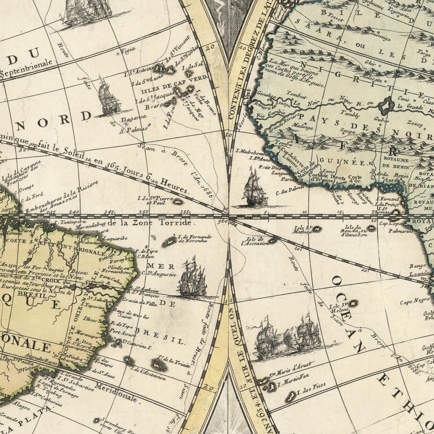 detail of the map from the centre