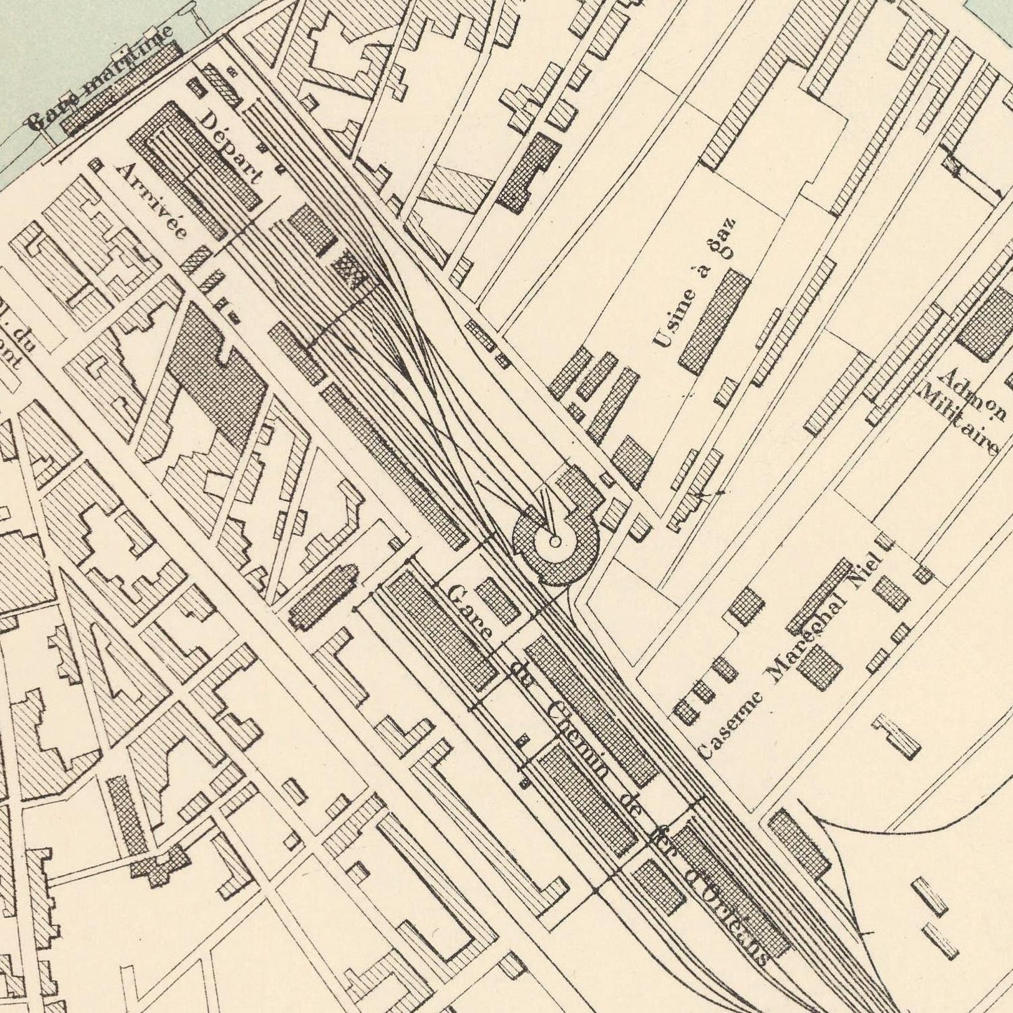 detail of the map from the centre