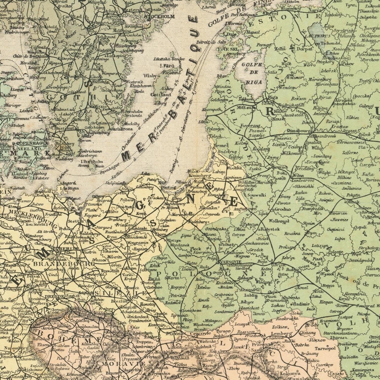 detail of the map from the centre