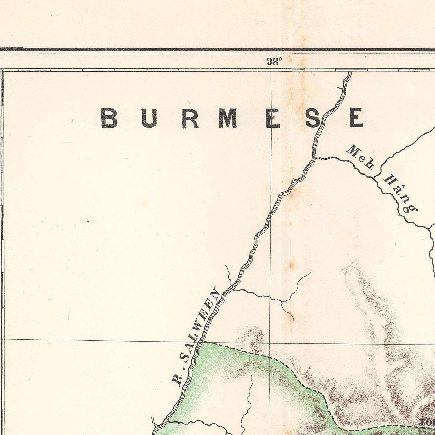 detail of the map from the centre
