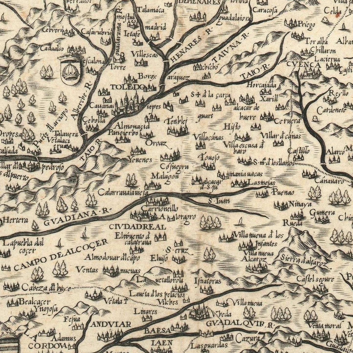 detail of the map from the centre
