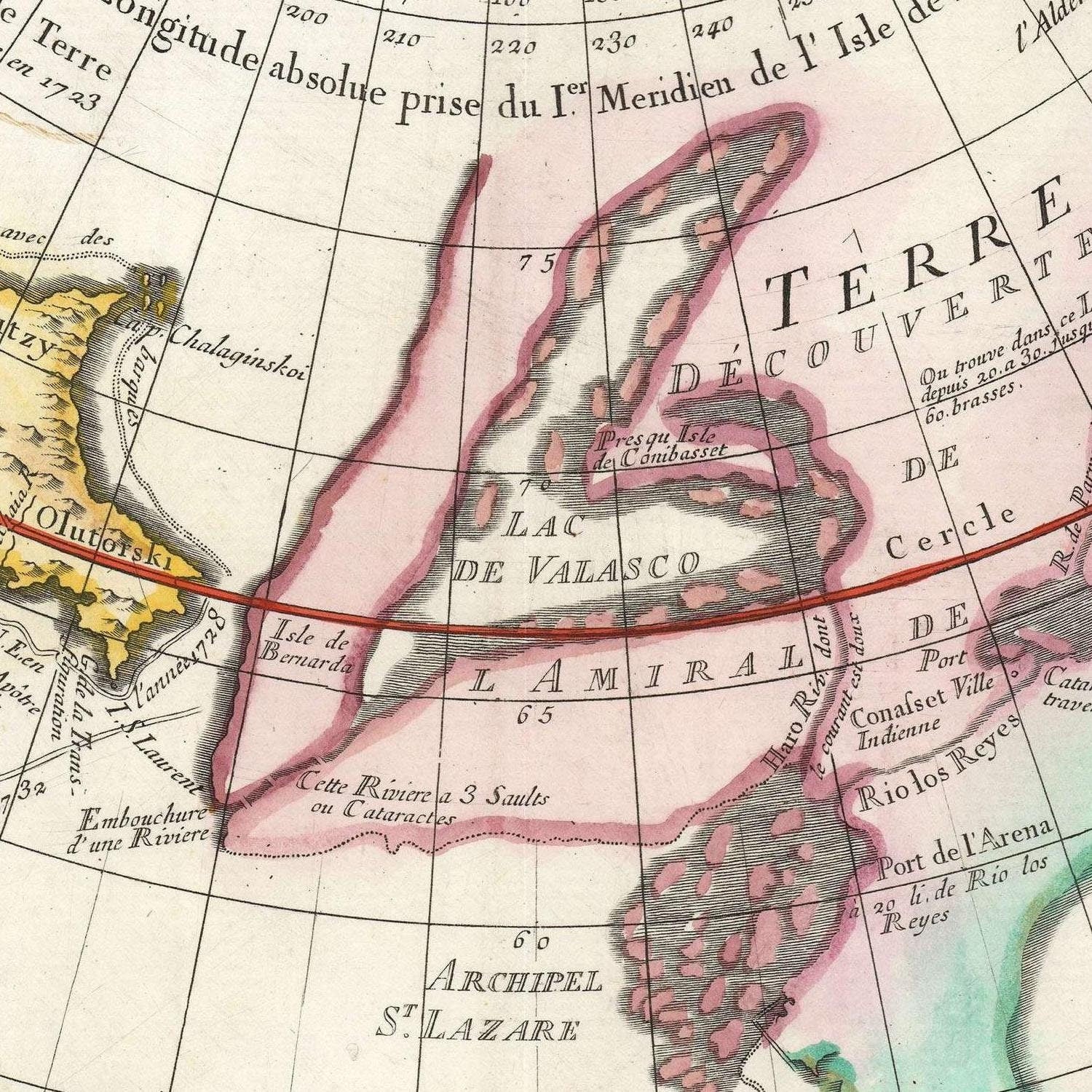 detail of the map from the centre