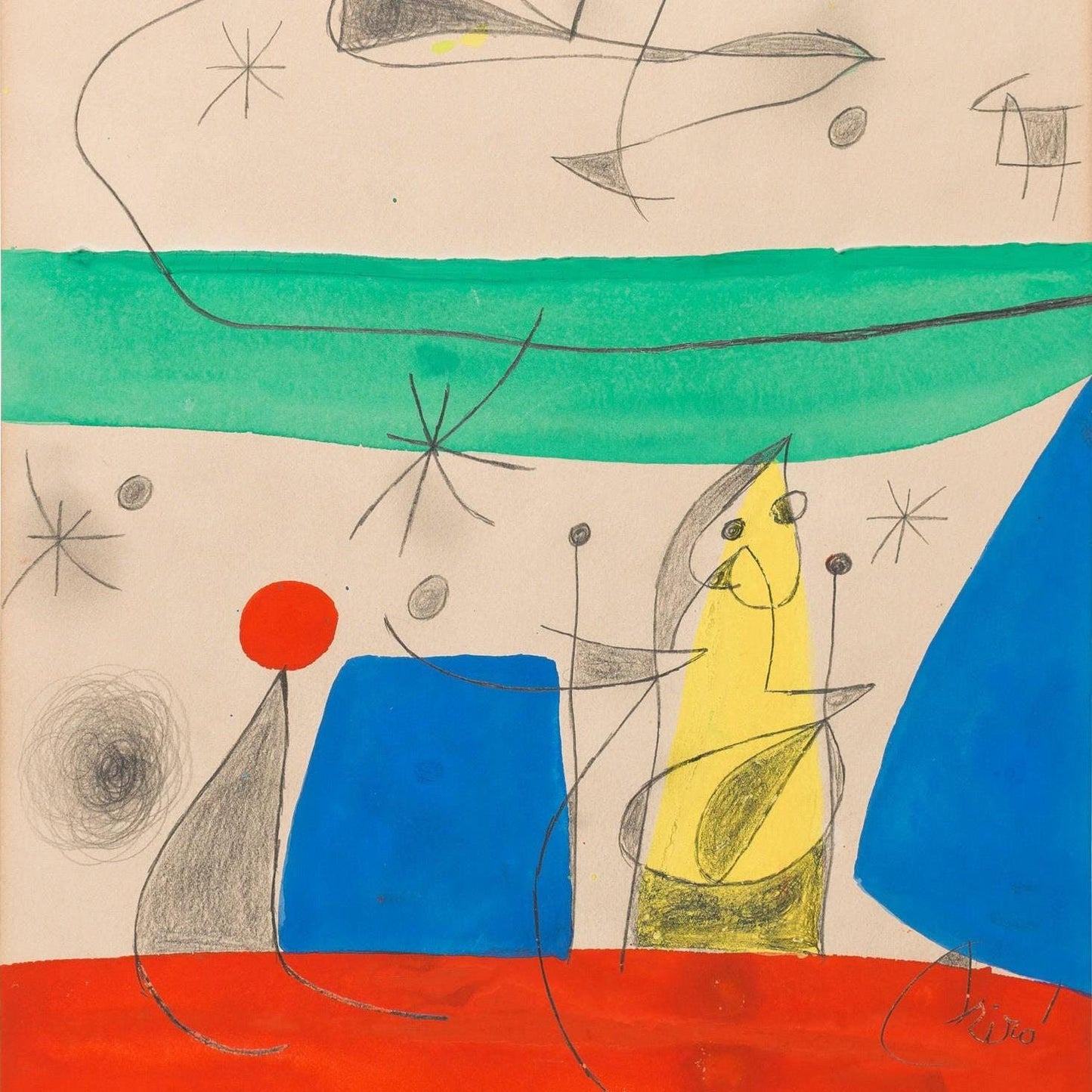 detail of the fine art reproduction from the centre