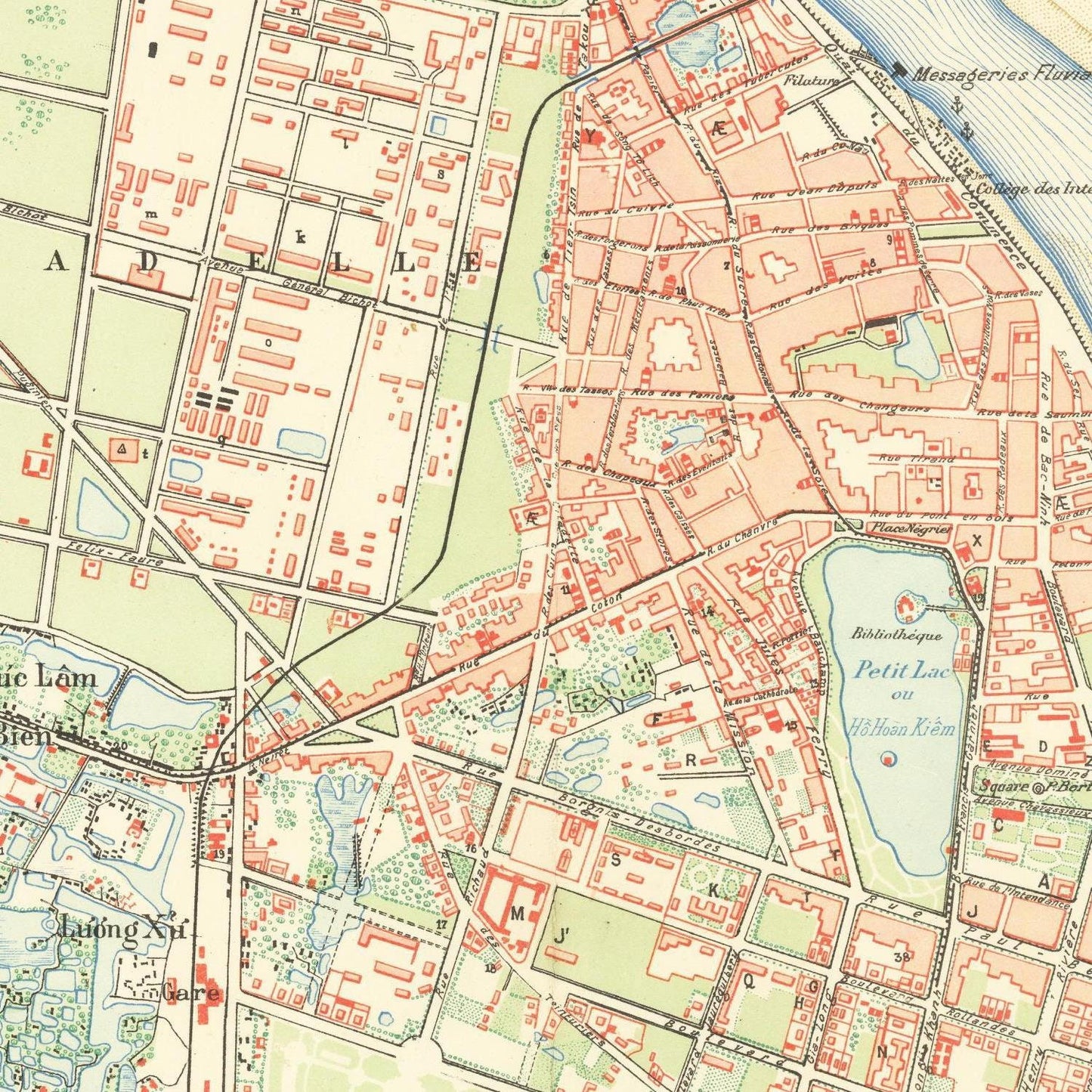 detail of the map from the centre