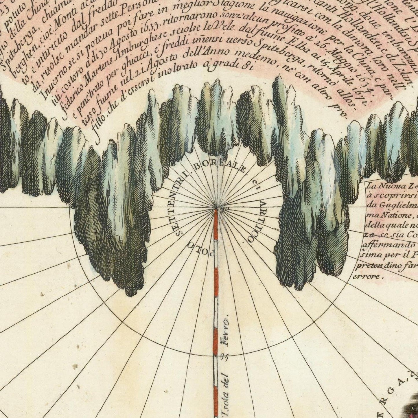 detail of the map from the centre