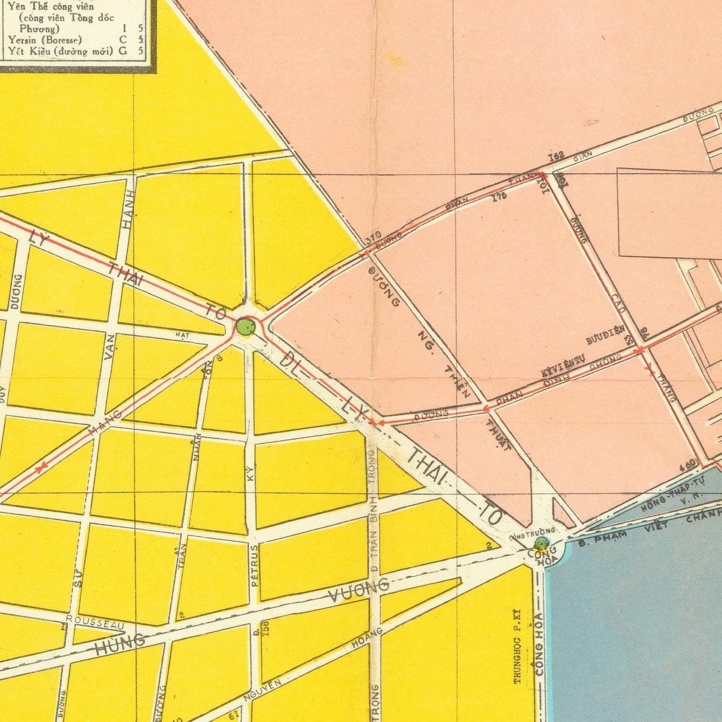 detail of the map from the centre