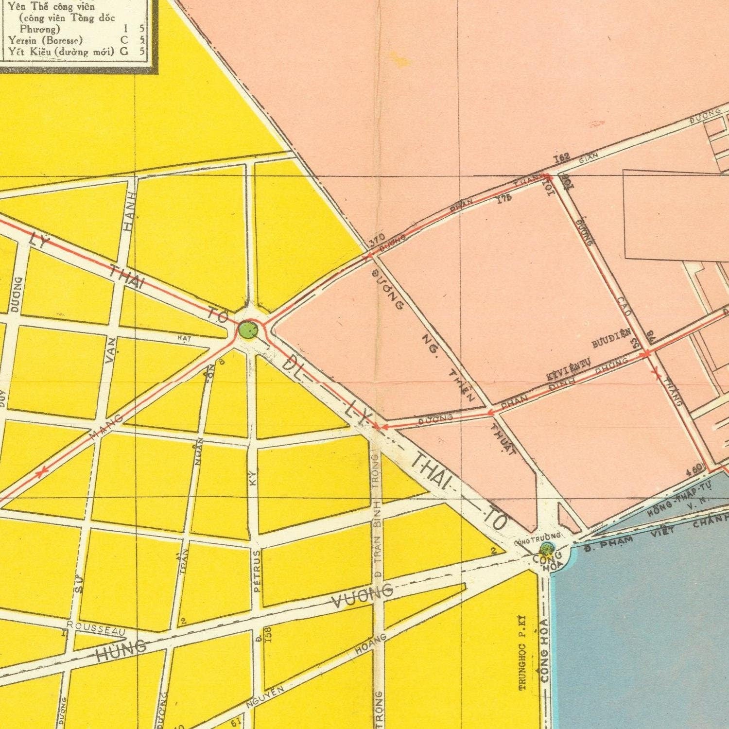 detail of the map from the centre