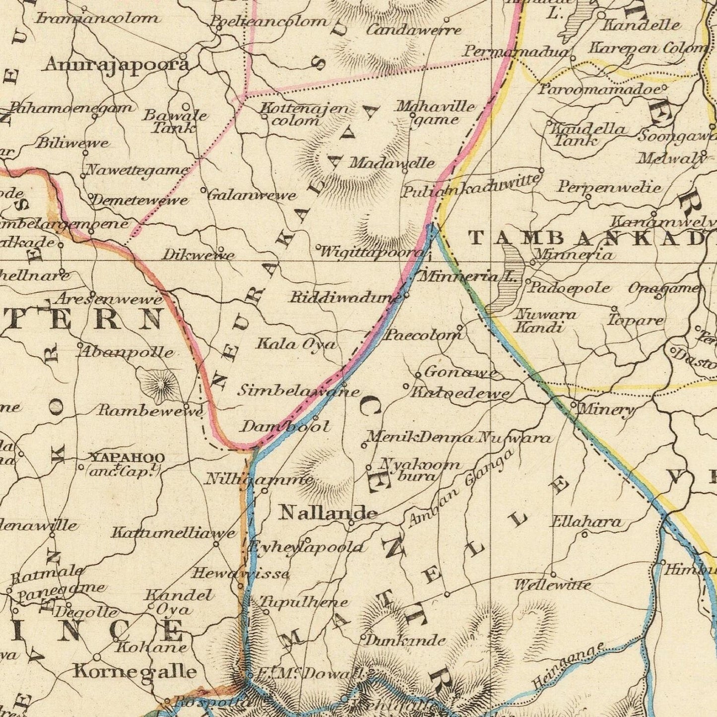 detail of the map from the centre