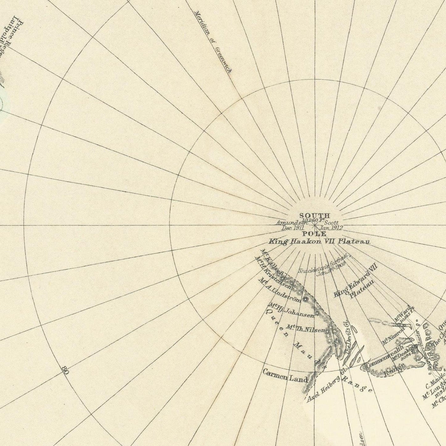 detail of the map from the centre