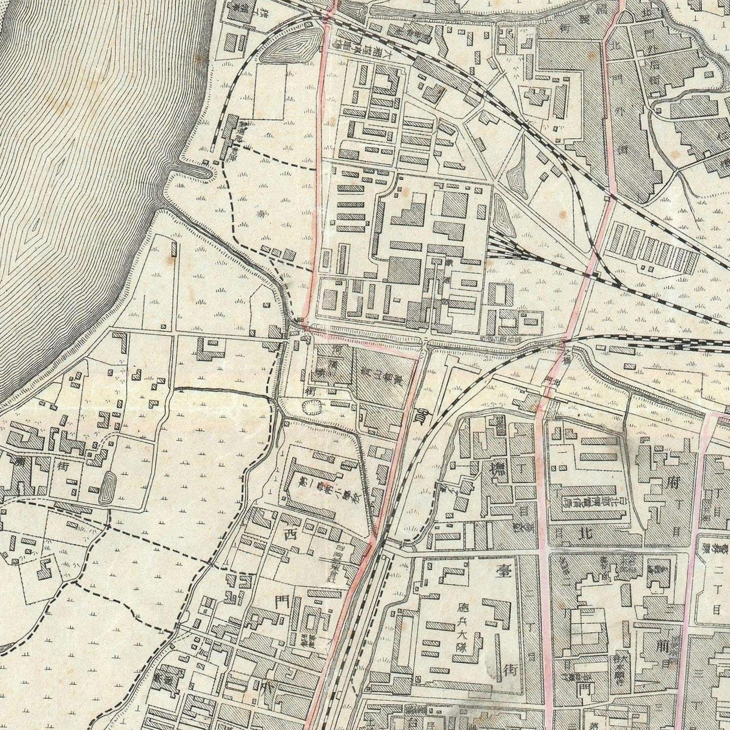 detail of the map from the centre