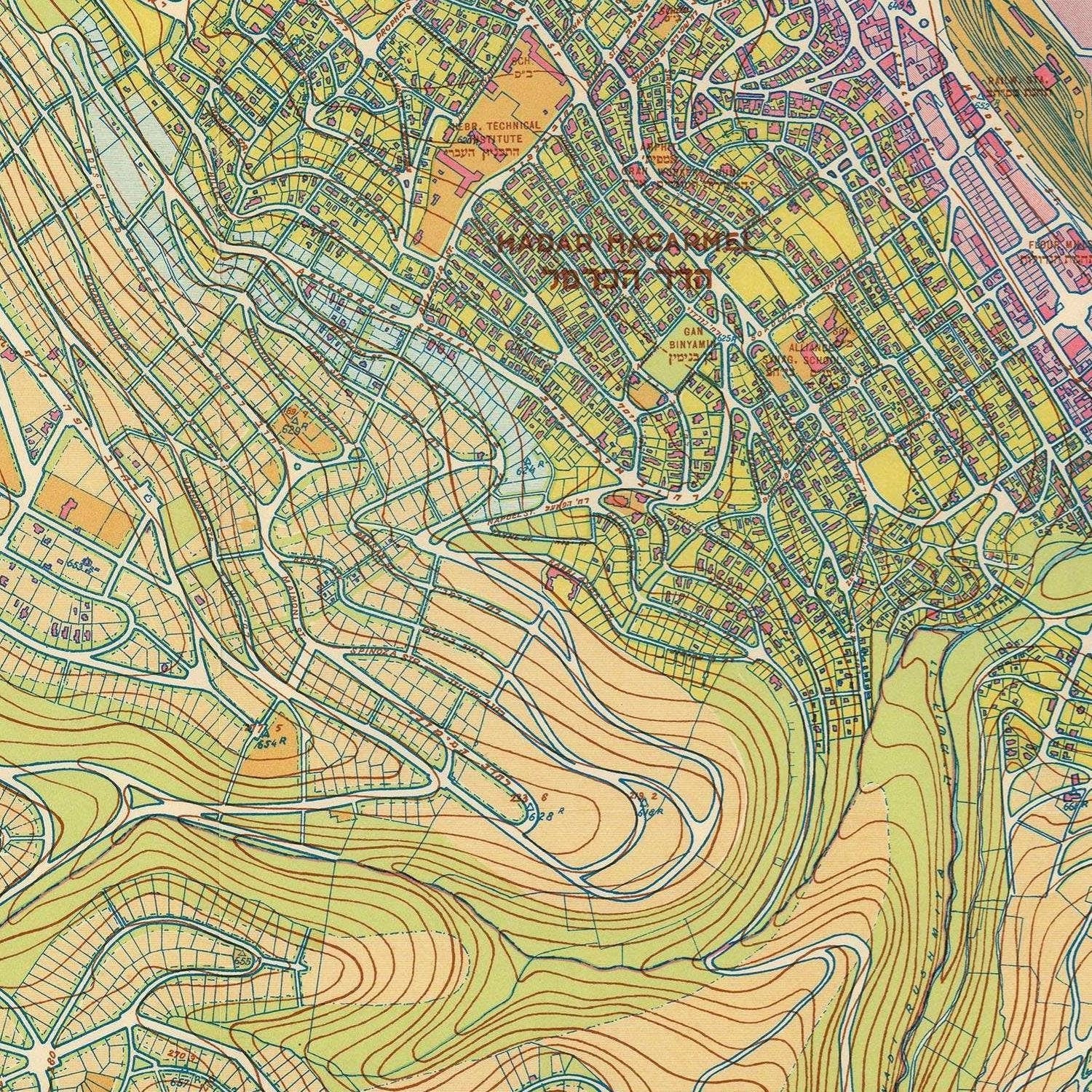 detail of the map from the centre