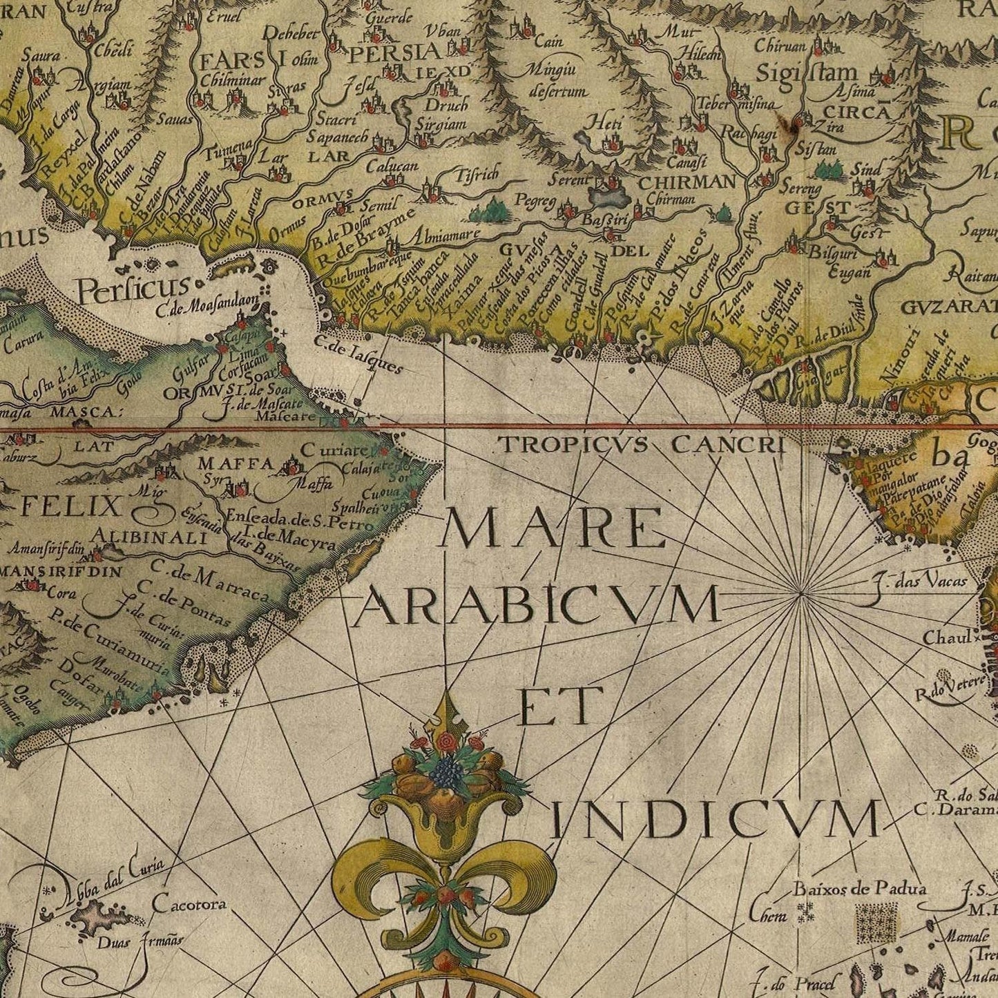 detail of the map from the centre