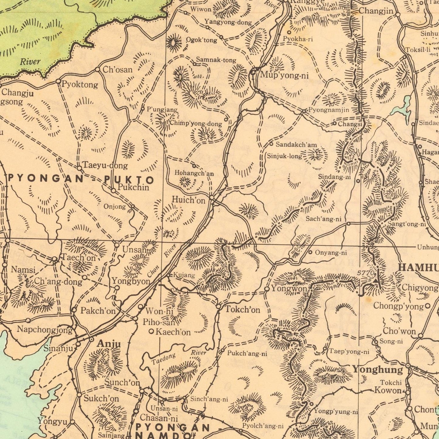 detail of the map from the centre left