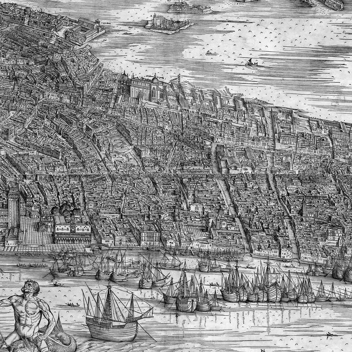 detail of the map from the centre