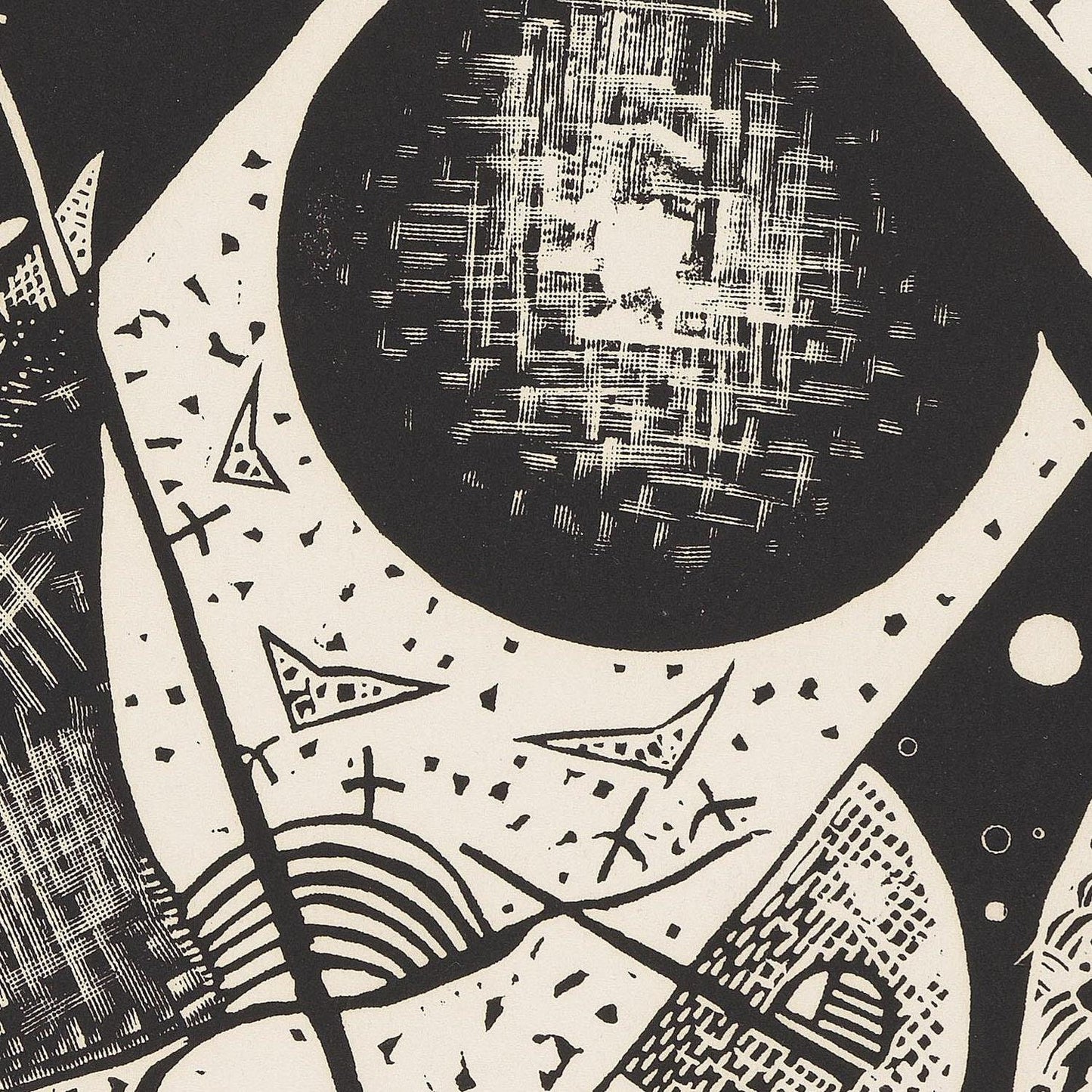 detail of the fine art reproduction from the centre