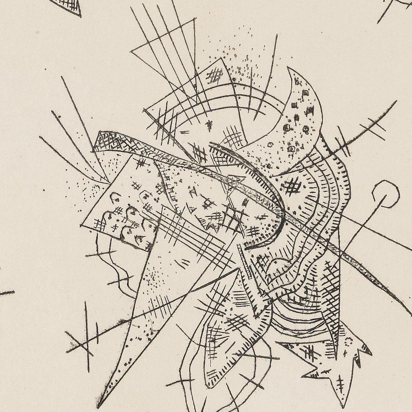 detail of the fine art reproduction from the centre