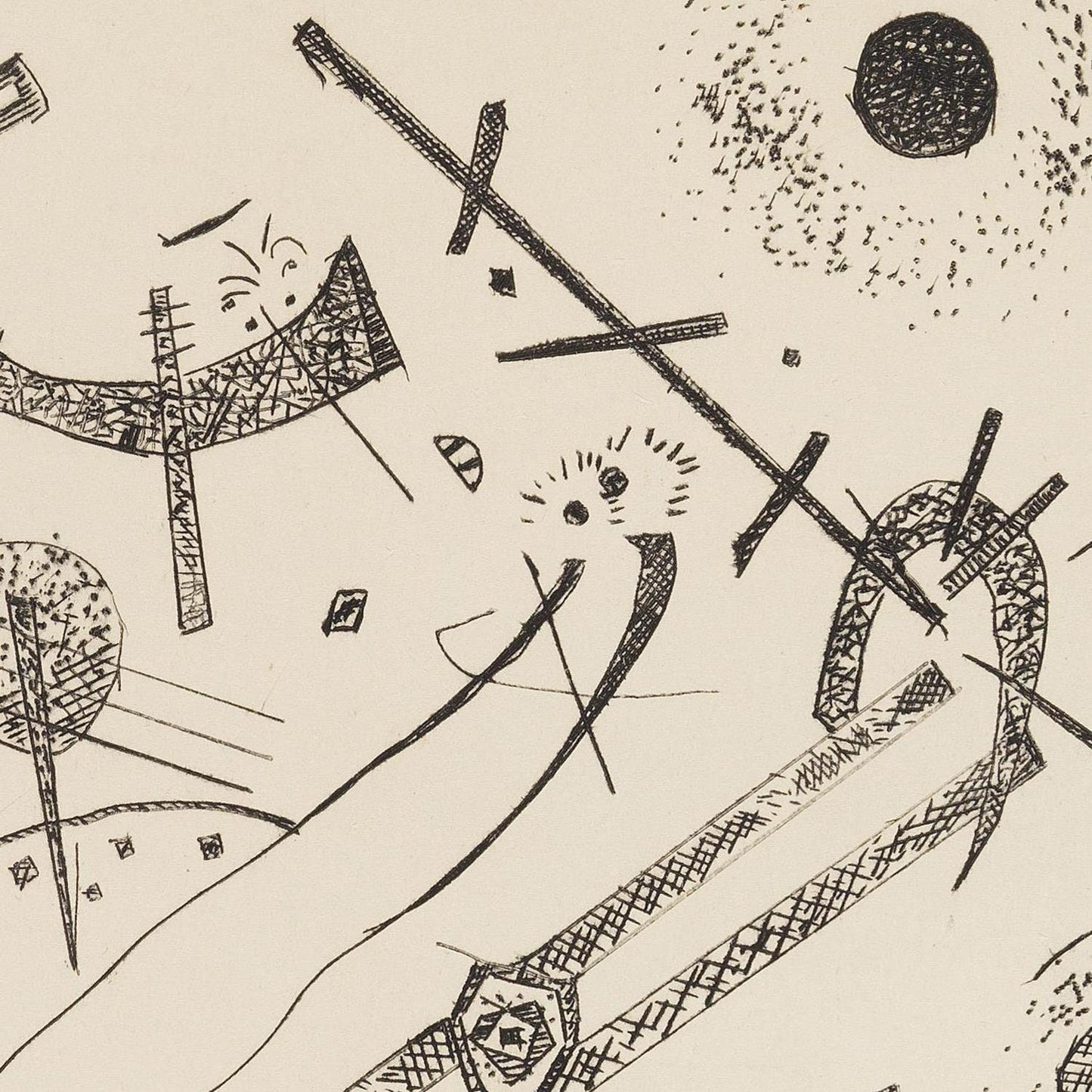 detail of the fine art reproduction from the centre