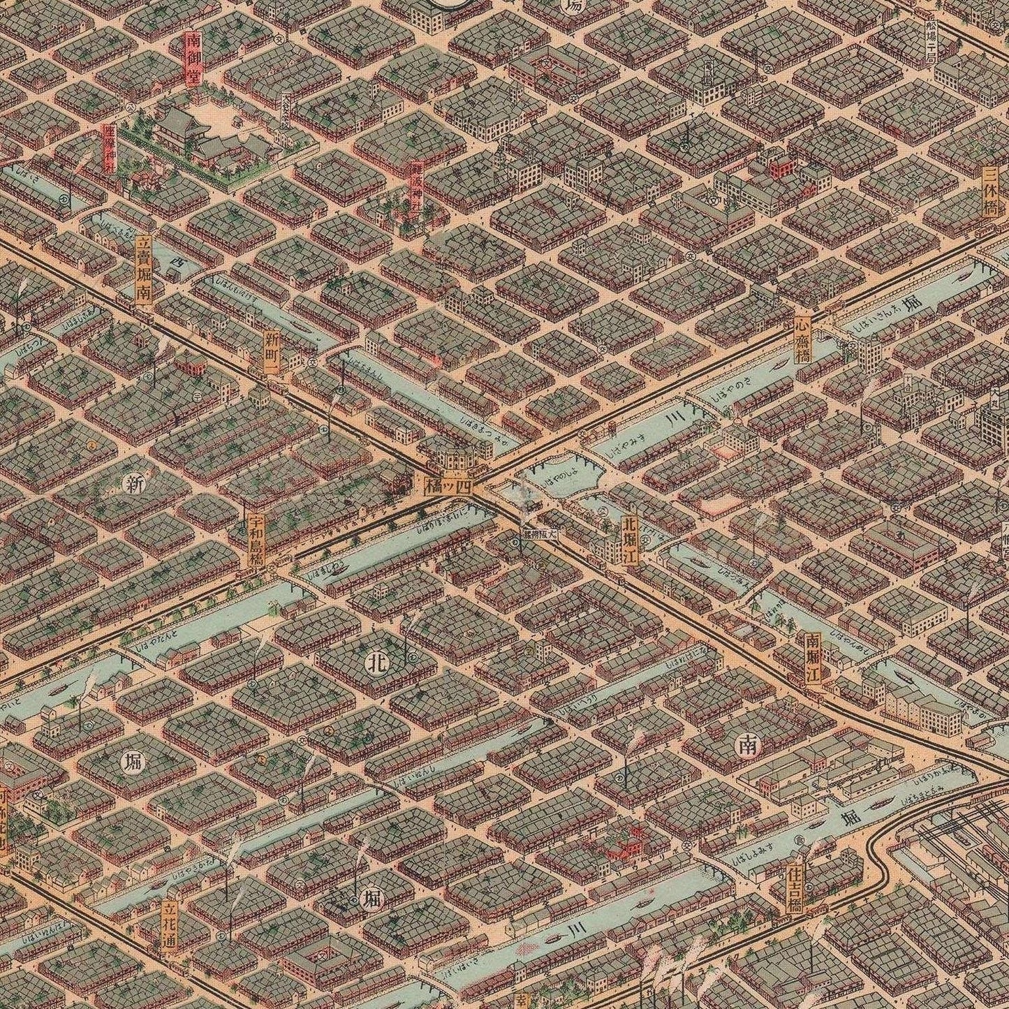 detail of the map from the centre