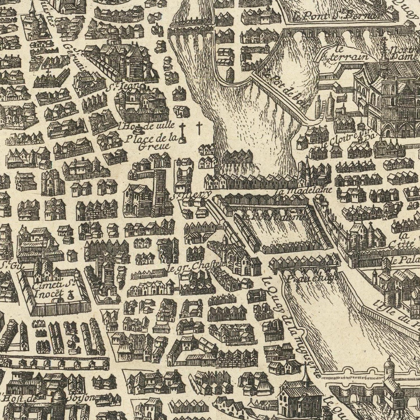 detail of the map from the centre