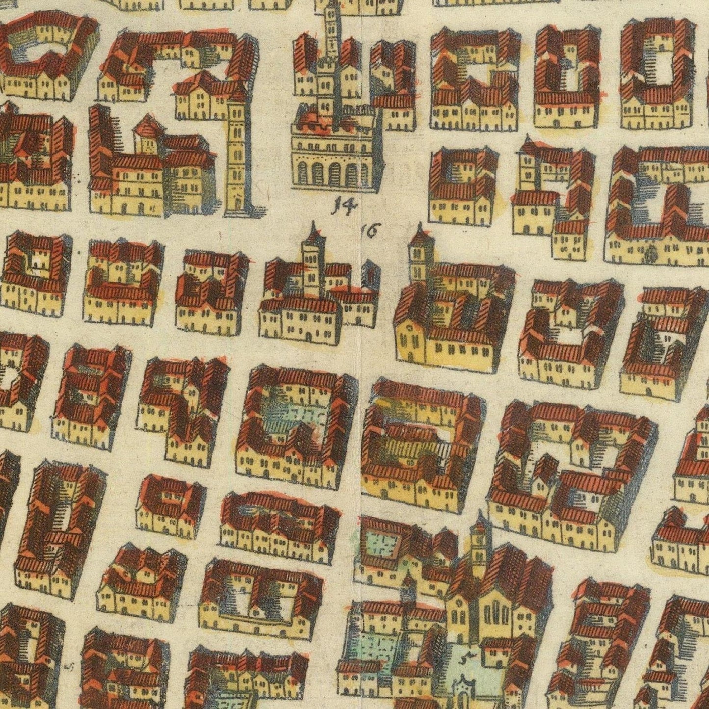 detail of the map from the centre