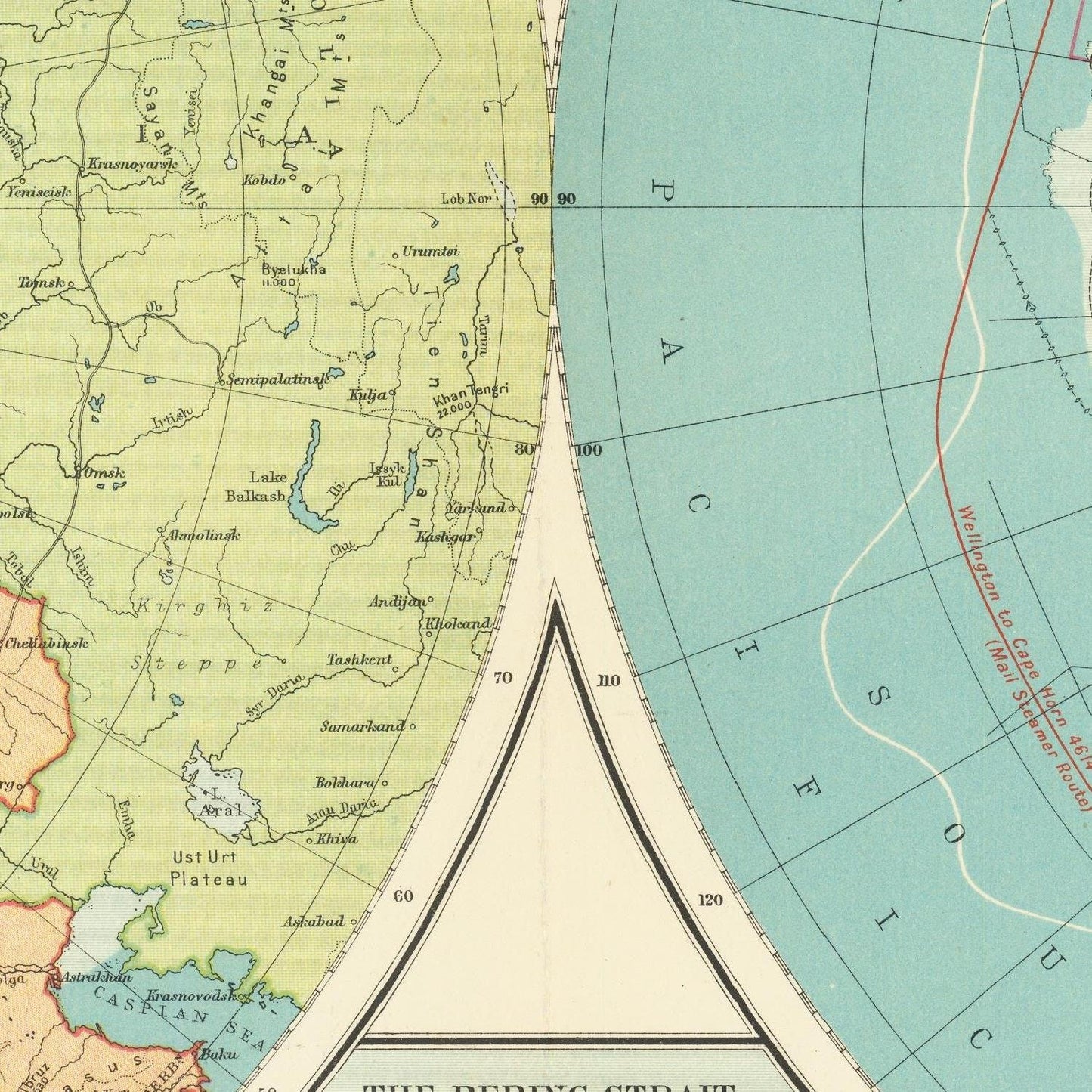 detail of the map from the centre